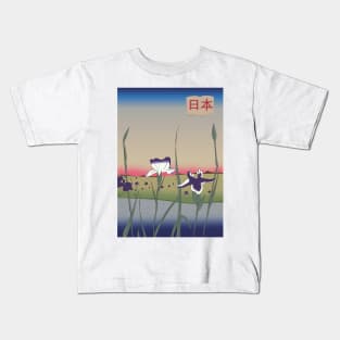 Japan woodblock art Kids T-Shirt